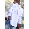 Women's Ruffle Neck Blouse - Mazik - 3 of 4