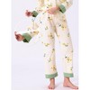 INSPIRE CHIC Women's Nursing Pajama Set Floral Leopard Long Sleeve Top with Pant Postpartum Breastfeeding Loungewear - 3 of 4