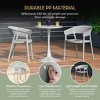 WestinTrends Playa Outdoor Modern Stackable Plastic Resin Patio Dining Armchair (Set of 2) - 3 of 4