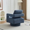 Ridstar Navy Square Swivel Accent Chair with Open Back,360 Degree Rotation, Lounge Club Chair with Removable Back Cushion - 4 of 4