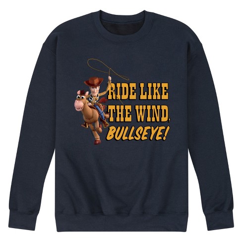 Men's - Disney - Woody Ride Like The Wind Bullseye Graphic Fleece Sweatshirt - image 1 of 4