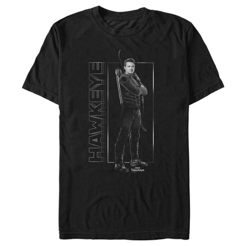 Men's Marvel Hawkeye Black And White Snapshot T-shirt - Black - Small ...