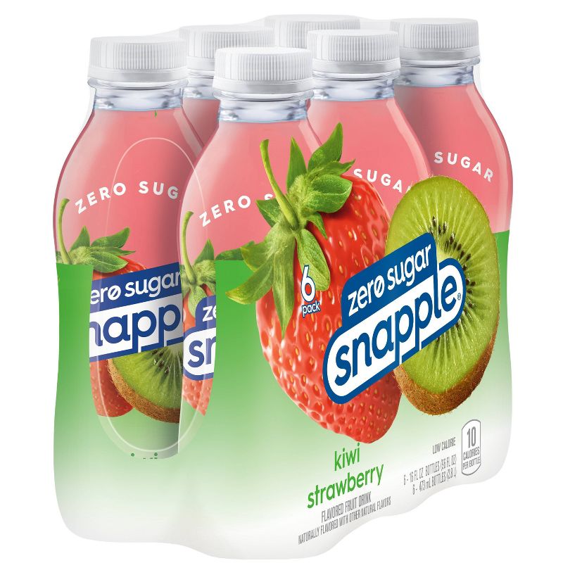 Snapple Zero Sugar Kiwi Strawberry - 6pk/16 fl oz Bottles, 4 of 7