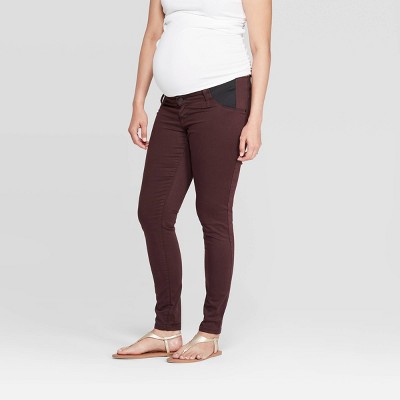 burgundy jeggings