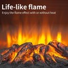 NAYSAYE Indoor Fireplace Freestanding Stove with Fire Effect and Panoramic View for Living Room, Aqua Blue, 14.2"*8"*18" - 3 of 4