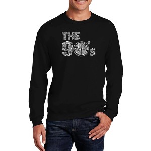 LA Pop Art Men's Word Art Crewneck Sweatshirt - 90S - 1 of 4