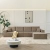 PAGED 110"Cloud Modular Sectional Couch with Ottoman & 2 Pillows,Modern 3 Seater Boneless Sofa for Living Room and Bedroom - 2 of 4