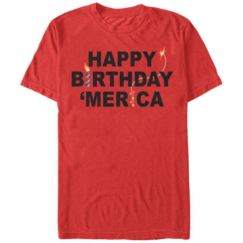 Men's Lost Gods Fourth of July  Happy Birthday America T-Shirt, 1 of 5