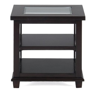 Jofran,Panama Contemporary Wood and Glass End Table - 1 of 3