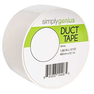 Simply Genius Art & Craft Duct Tape Heavy Duty - Craft Supplies for Kids & Adults, 1.8 in x 10 yards (White, Single roll)