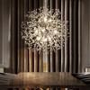 LLHZSY Modern Firework Sputnik Chandelier Crystal Pendant Lighting - 8/9/12 Lights - Gold/Chrome/Gold and Turquoise/Chrome and Turquoise - 2 of 4