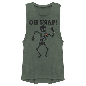 Juniors Womens Lost Gods Halloween Oh Snap Festival Muscle Tee - 1 of 4