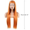 Unique Bargains Women's Long Straight Lace Front Wigs with Adjustable Wig Cap 24" 1 Pc - 2 of 4