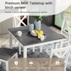 Mshliw 5-Piece Dining Table Set with 4 Chairs, Modern Square Wood Dining Table Set for 4, Space-Saving Kitchen & Dining Room Set - 3 of 4
