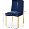 Meridian Furniture,Opal Velvet Dining Chair, Set of 2 - 4 of 4