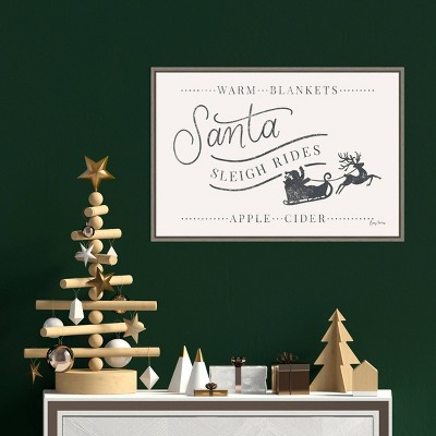 Vintage Christmas VI Framed Canvas Wall Art Print