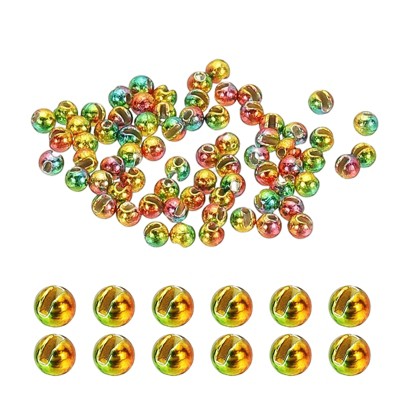 Unique Bargains Fly Tying Slotted Tungsten Round Beads for Variety Jig Hooks 70 Pcs