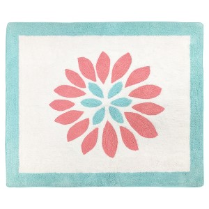 Coral & Turquoise Rug (2
