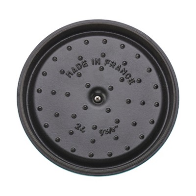 Turquoise Enameled Cast Iron 4-Quart Round Cocotte