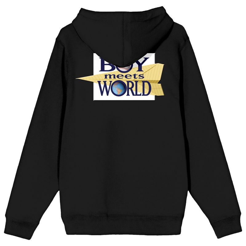 Boy Meets World Series Title Logo Adult Black Hoodie, 4 of 5