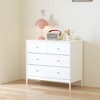 Whisen 4-Drawer Kids Dresser, Wooden Storage Cabinet, Baby Nightstand Organizer - White - 2 of 4