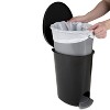 LunaLulinlk 2.6 Gallon Ultra™ StepOn Trash Can, Plastic, Bathroom, Black Trash Can - 2 of 4