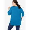 Woman Within Plus Size Perfect Long-Sleeve Henley Tee - 3 of 4