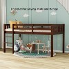 JOYMOR Low Loft Bed Twin Size with Stairs, Wooden Loft Bed for Kids, Pine Wood Twin Bed Frame,No Box Spring Needed, Espresso - 4 of 4