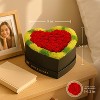 Moss Heart Petite 30 Preserved Roses with Moss – Eternal Flowers in Heart Gift Box, Romantic Décor Gift, Red - 2 of 4