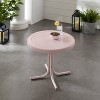 Crosley Griffith Outdoor Side Table Pastel Pink Gloss - image 2 of 4