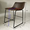 Dsvimoy Counter and Bar Stool Vintage PU Leather Adjustable Set of 2 for Classic Spaces, Brown, 31.75"*13"*20.5" - 3 of 4
