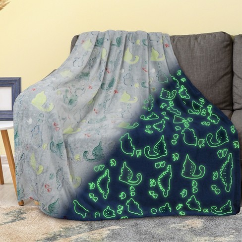 Glow in discount dark dinosaur blanket