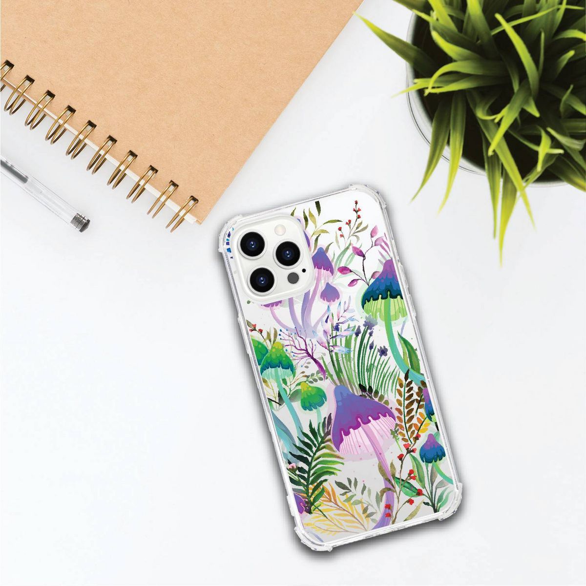 OTM Essentials Tough Edge iPhone 14 Pro Case - Spore Story Shrooms - thumbnail 2