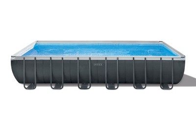 Intex Rectangular Ultra XTR Above Ground Pool w Sand Filter Pump 24 x 12 x 52