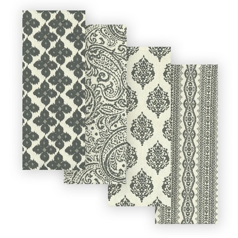 Farmhouse Living Sentiments Kitchen Towels, Set of 4 - 18 x 28 -  Black/White - Elrene Home Fashions