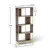 SEVOBAL Decorative Bookshelf Librero Industrial Bookcase with Asymmetrical Shelves for Living Room, Brown Gold, 31.5"*11.81"*71.65" - 3 of 4
