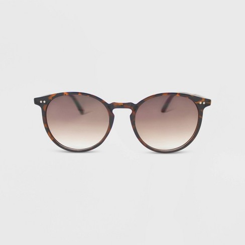 Round deals tortoiseshell sunglasses