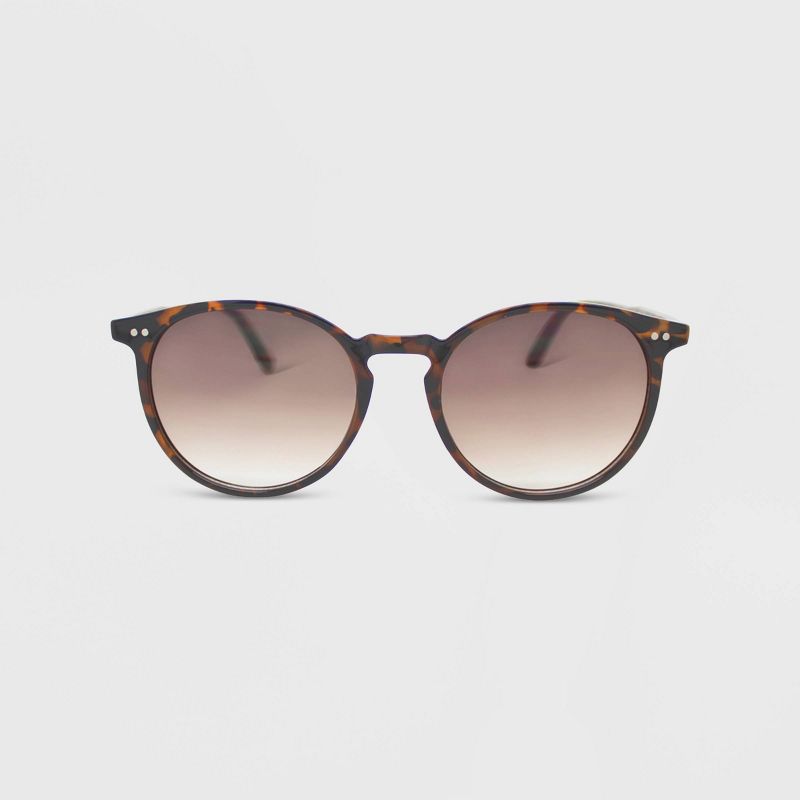 Women&#39;s Plastic Round Sunglasses - Wild Fable&#8482; Brown, 1 of 3