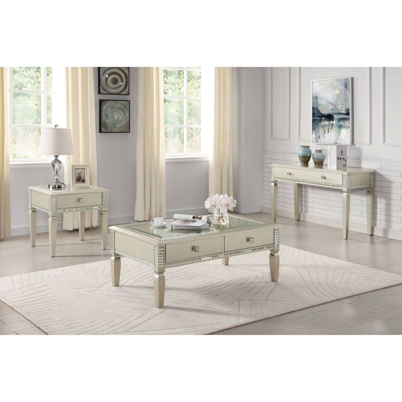 3pc Riverbank Coffee, Console, and End Table Set with Tempered Glass Silver - HOMES: Inside + Out, 3 of 8