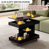 NicBex Lift-Top Rotating End Table with Wheels, Modern 360° Adjustable Side Table for Living Room & Office, Multifunctional Sofa Table with Storage - 4 of 4
