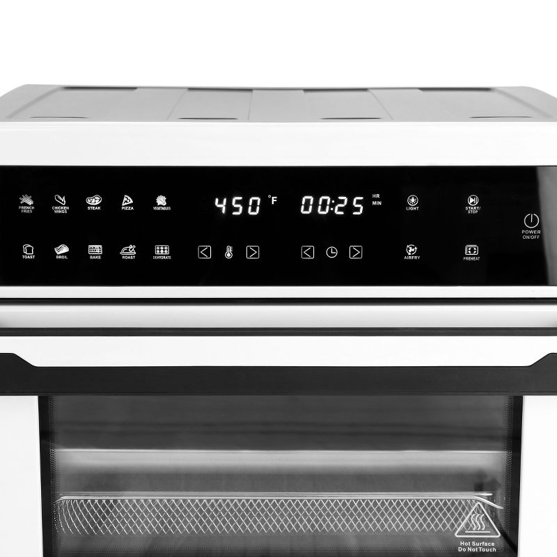 MegaChef 10 in 1 Electronic Multifunction 360 Degree Hot Air Technology Countertop Oven in White, 2 of 11