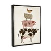 Stupell Industries Cow Sheep Pig and Chicken Barnyard Buds Stacked Farm Animals - 3 of 4