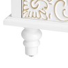 ChicFurnit Decorative Storage Cabinet Floral Carved Sideboard with 2 Doors for Living Room, White, 36.60"*17.70"*9.40" - 4 of 4