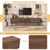 70.8 Inch Walnut Colored TV Stand with 2 Drawers Media Console Table for TVs up to 80 Inches Living room Bedroom Home Theatre - 3 of 4