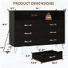 Dresser for Bedroom with Charging Station and LED Lights, Storage Organizer with 6 Drawers Wooden for Living Room, Closet, Bedroom, Guest Room - 4 of 4