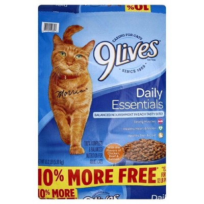 9Lives Daily Essentials Chicken, Beef & Salmon Flavors Adult Complete & Balanced Dry Cat Food - 13.2lbs