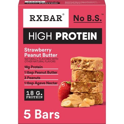 RXBAR High Protein Bars Strawberry Peanut Butter - 10.5oz/5ct