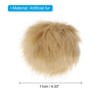 Unique Bargains Fluffy Soft Elastic Faux Fur Pom Poms for Hats DIY Scarves 6 Pcs - 2 of 4