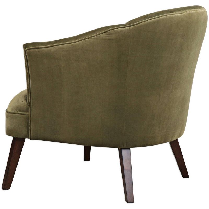 Uttermost Conroy Soft Olive Velvet Fabric Accent Chair, 3 of 5