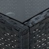 vidaXL Patio Table Black 29.5 in.x15.7 in.x14.6 in. Poly Rattan - 4 of 4